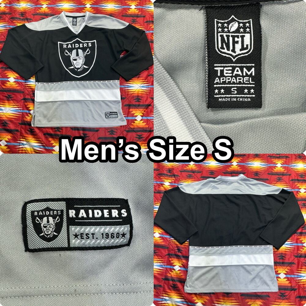 NFL Team Apparel Las Vegas Raiders Hockey Jersey Men’s Size Small
